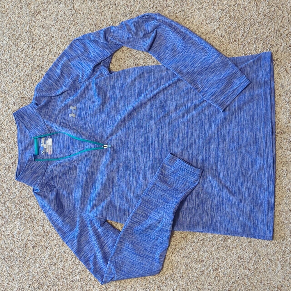 Under Armour 1/4 zip blue/purple. Youth XL